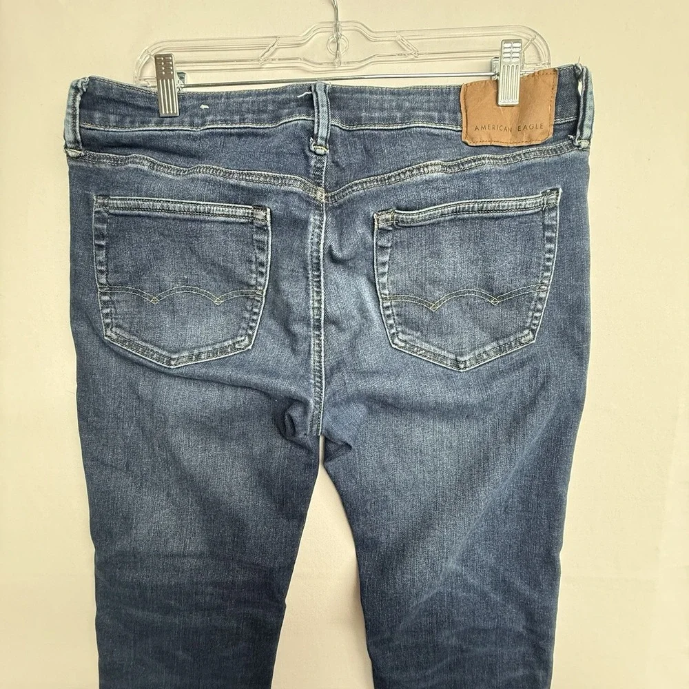 American Eagle Airflex 360 Skinny Men's 34x34 Blue Stretch Denim Real Slim Fit - Picture 10 of 12